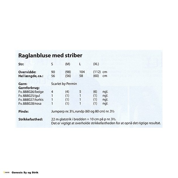 Raglan bluse med striber