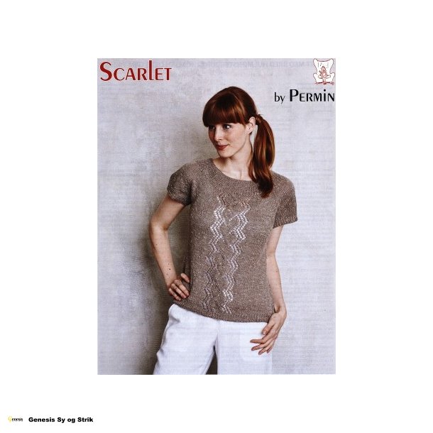 T - shirt med bred hulmnsterbort