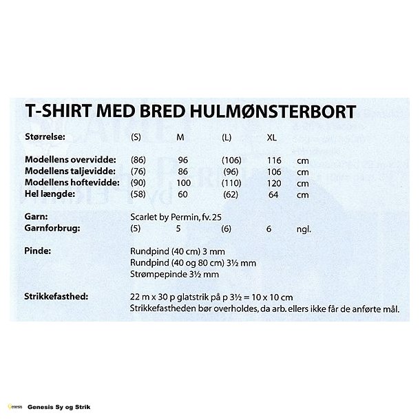 T - shirt med bred hulmnsterbort