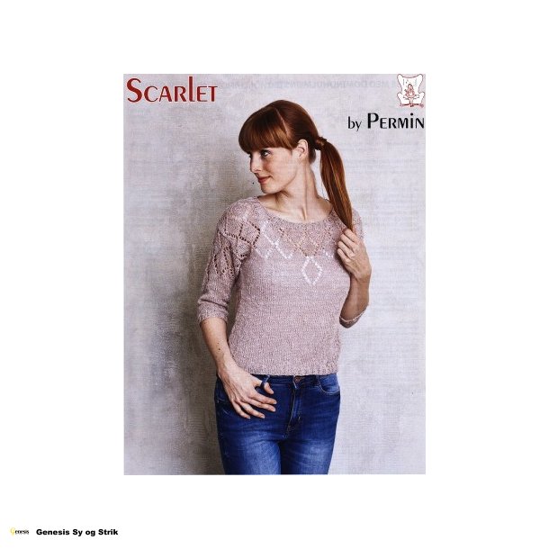 Bluse med dominohulmnster