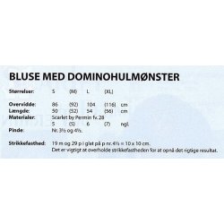 Bluse med dominohulmnster