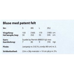 Scarlet Bluse med patent felt