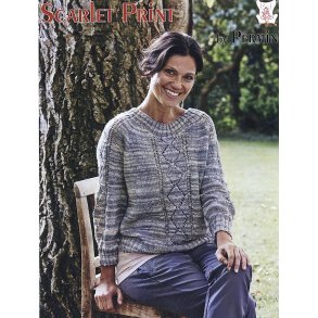 Raglanbluse med hulmnster