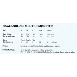 Raglanbluse med hulmnster