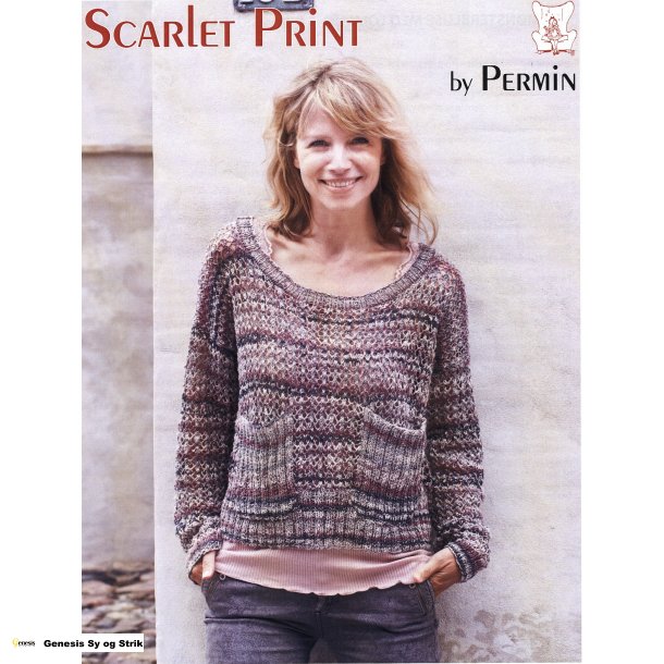 Hulmnsterbluse med lommer