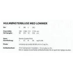 Hulmnsterbluse med lommer