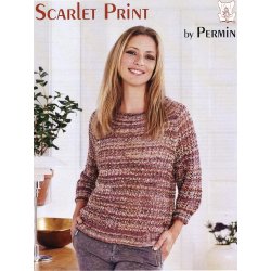 Raglanbluse med hulmnster