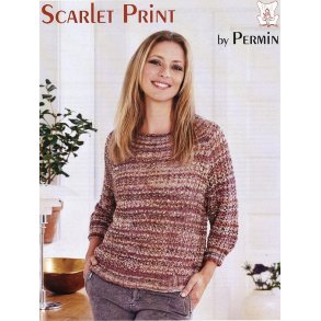 Raglanbluse med hulmnster