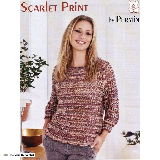 Raglanbluse med hulmnster