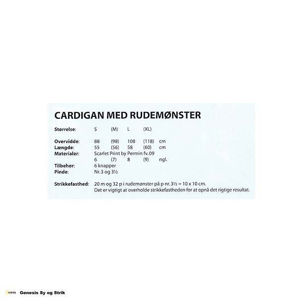 Cardigan med Rudemnster