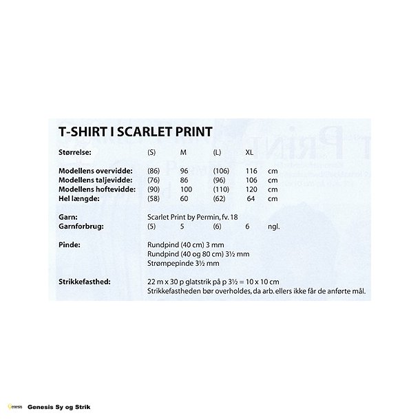 T - Shirt i Scarlet Print