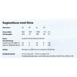 Raglanbluse med Alma