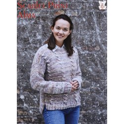 Storsweater i perlestrik med snoninger