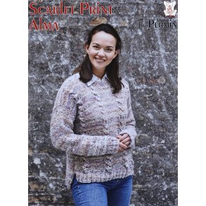 Storsweater i perlestrik med snoninger