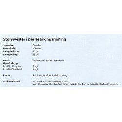 Storsweater i perlestrik med snoninger