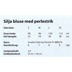 Scarlet bluse med perlestrik