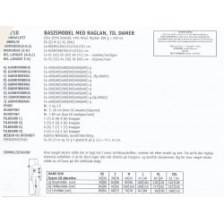 Basismodel med raglan, til damer