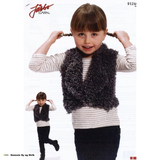 Brnevest med lammeuldslook