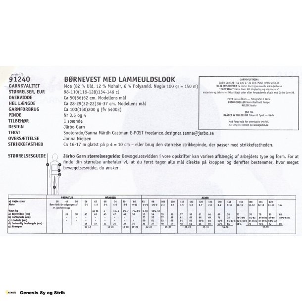 Brnevest med lammeuldslook