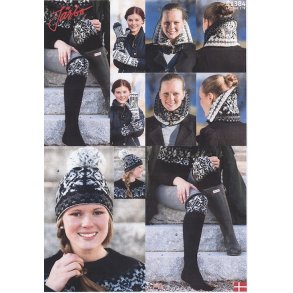 Dalarna hue, vendbart halsrr, vanter og overknees