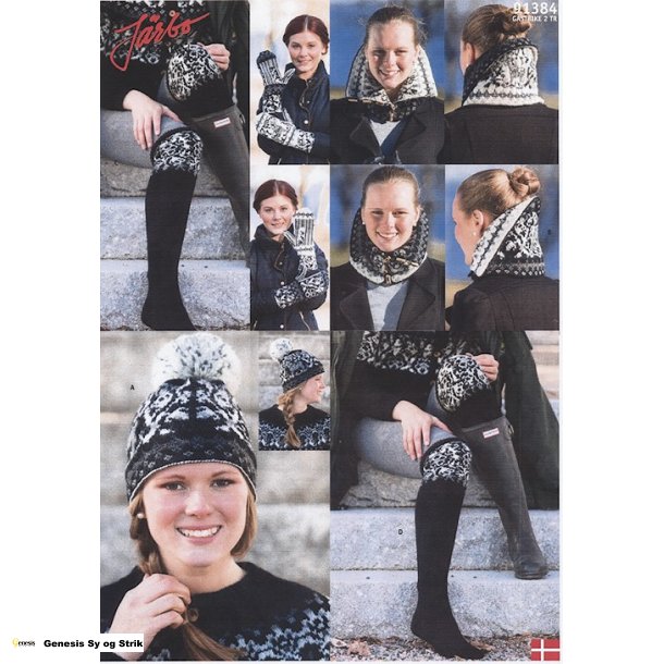 Dalarna hue, vendbart halsrr, vanter og overknees