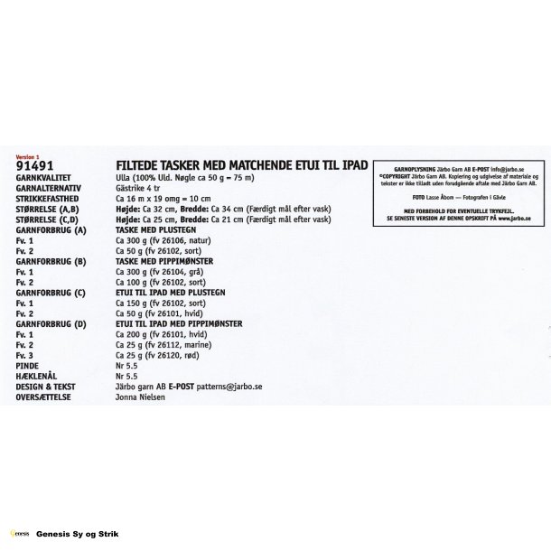 Filtede tasker med matchende etui til Ipad