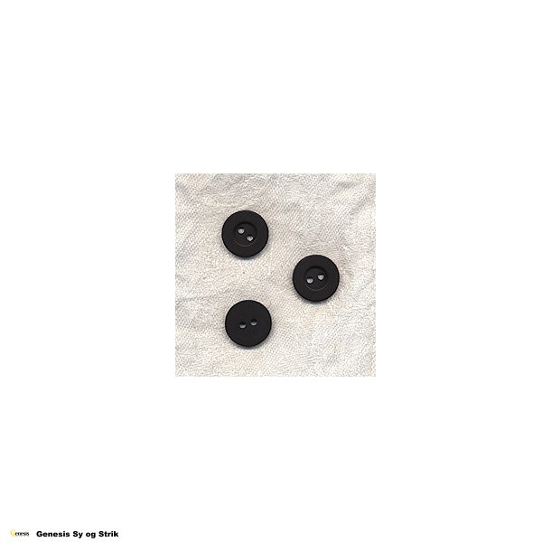 Knap - Sort 18 mm