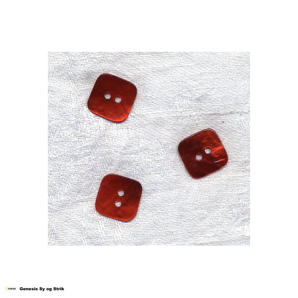 Firkantet perlemor knap