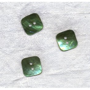 Firkantet perlemor knap grn