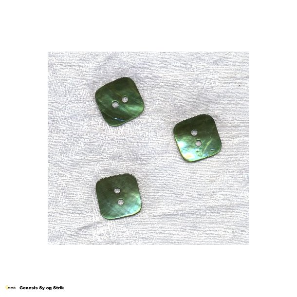 Firkantet perlemor knap grn