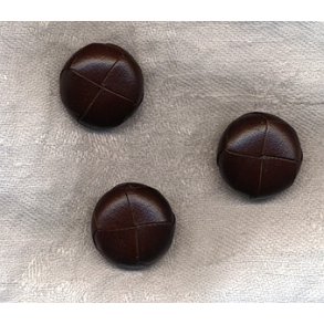 Rund plast knap brun