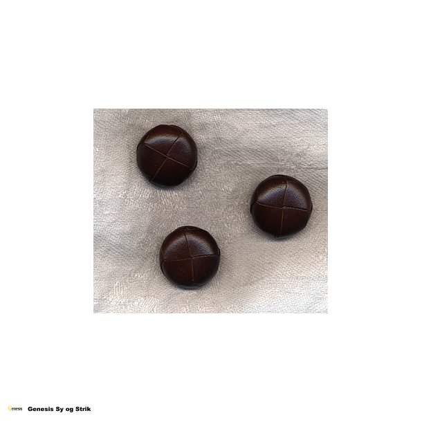 Rund plast knap brun