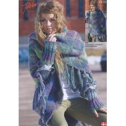 "Dominostrikket" trekantssjal &amp; matchende hndledsvarmere