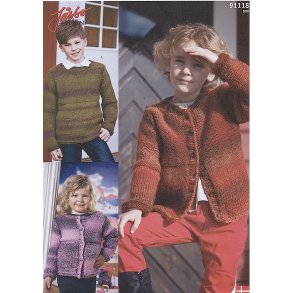 Cardigan & Trje med omvendt glatstrikning