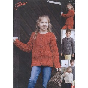 Strukturmnstret cardigan og trje med lang ryg