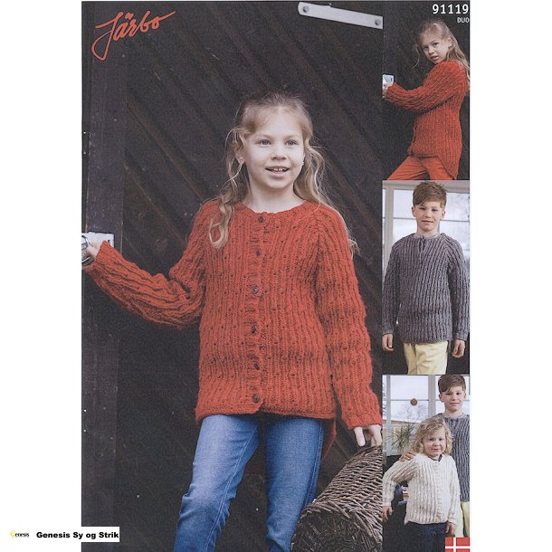 Strukturmnstret cardigan og trje med lang ryg