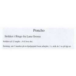 Poncho opskrift alene uden garn