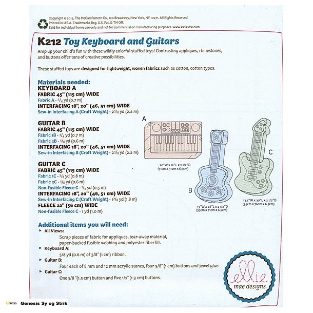 Legetjs Keyboard og Guitar