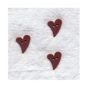 Hjerteformet mrkerd knap