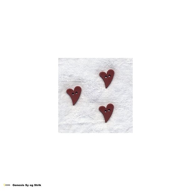 Hjerteformet mrkerd knap