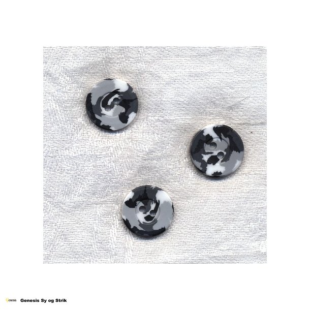 Sort hvid camuflage  knap