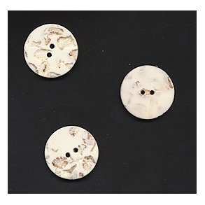 Knap - Hvid 25 mm