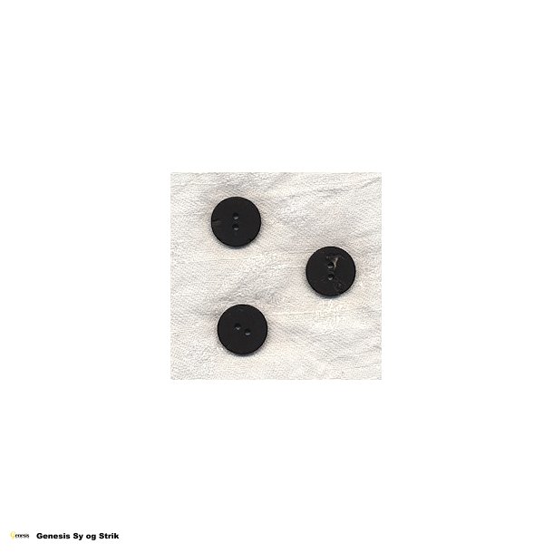 Knap - Sort 18 mm