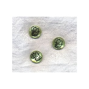 Knap med elefant motiv grn