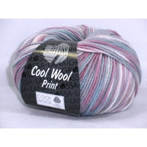 Cool Wool print - Slvgr / mynte / lilla / blegrosa