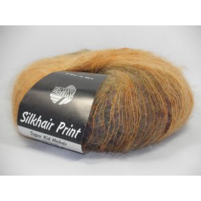Silkhair Print - Antracit / br / cognac / mrkebrun