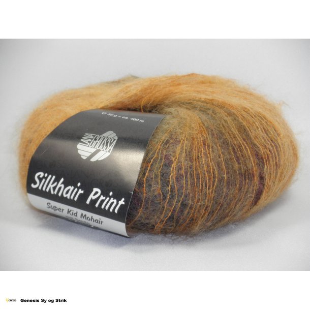 Silkhair Print - Antracit / br / cognac / mrkebrun