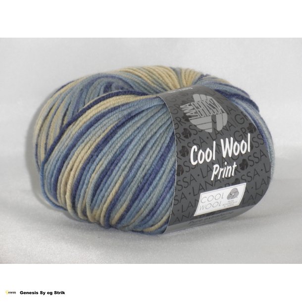 Cool Wool print - Beige / grbl / jeans / marine