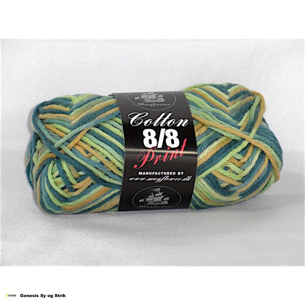 Cotton 8/8 Print - Bl, Grn, Karry mix