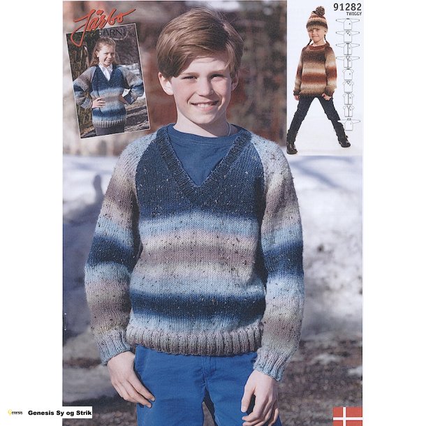 Basismodel med raglan til brn